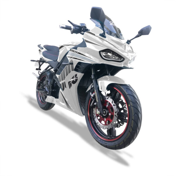 Motocicleta Eléctrica Mishozuki Racing 45Ah en blanco