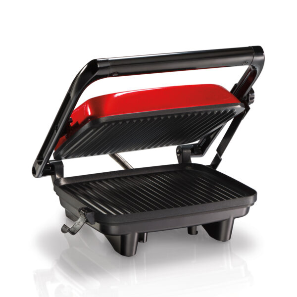 Sandwichera Panini Hamilton Beach en rojo
